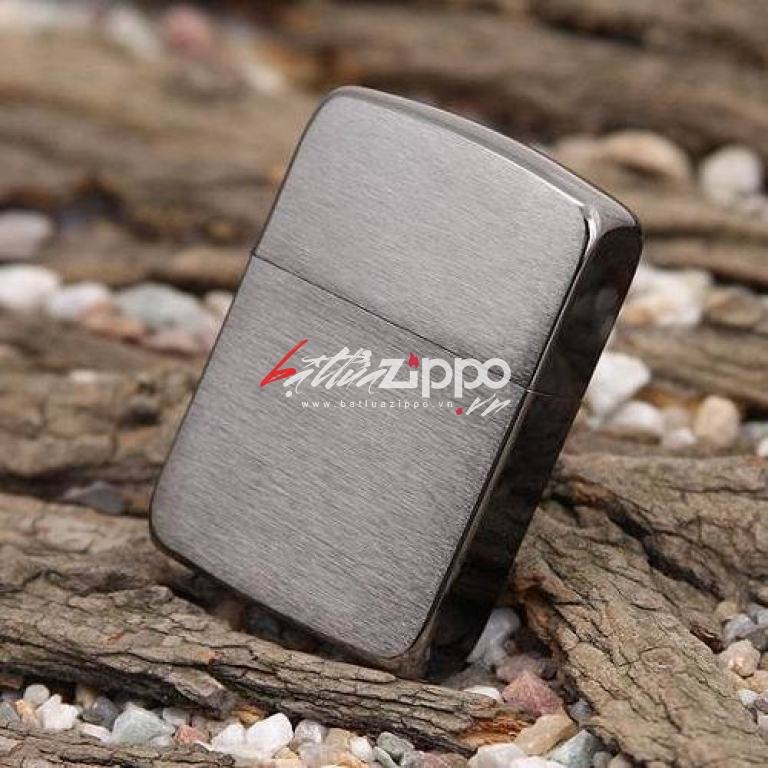 Bật Lửa Zippo 1941 Mạ Chrome Vân Ngang Màu Đen - SKU 24096 – Zippo Replica 1941 Black Ice