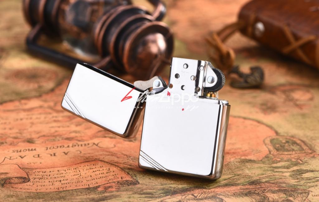 Bật Lửa Zippo 1937 Mạ Chrome Trơn Bóng - SKU 260 – Zippo Vintage High Polished Chrome