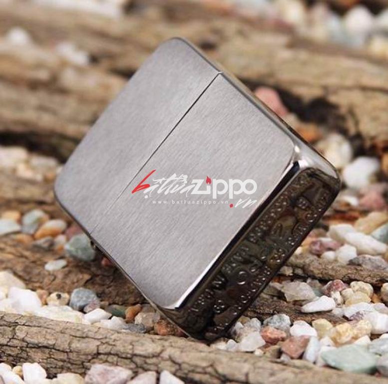 Bật Lửa Zippo 1941 Mạ Chrome Vân Ngang Màu Đen - SKU 24096 – Zippo Replica 1941 Black Ice