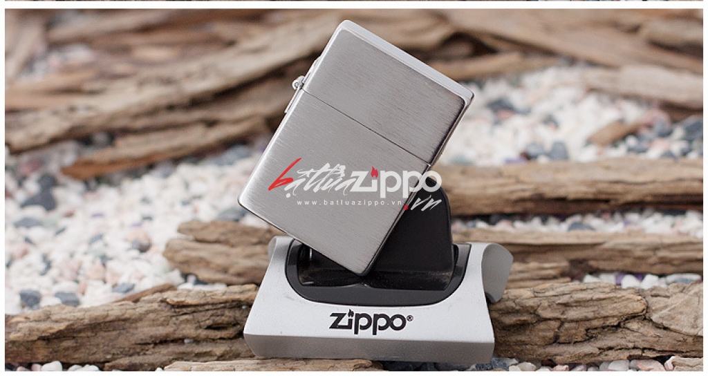 Bật Lửa Zippo 1935Mạ Chrome Vân Ngang - SKU 1935.25 – Zippo 1935 Replica Brushed Chrome