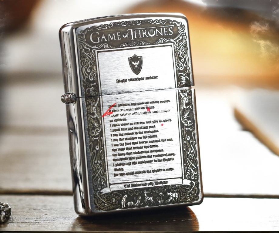 Bật lửa Zippo chính hãng màu bạc phiên bản Game of Thornes