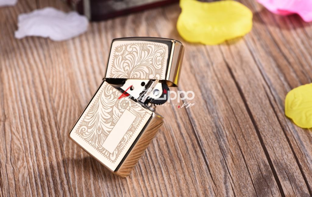 Bật Lửa Zippo đồng vàng hoa văn Ý - Zippo 352B – Zippo Venetian Brass
