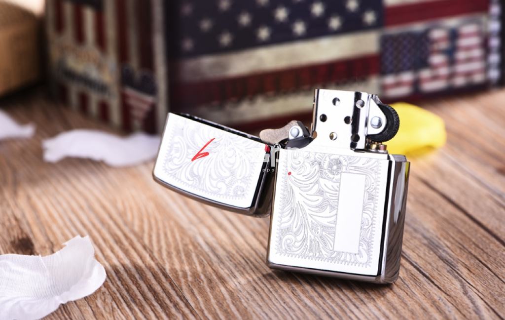 Bật Lửa Zippo Mạ Chrome Hoa Văn Ý - Sku 352 – Zippo Venetian Chrome