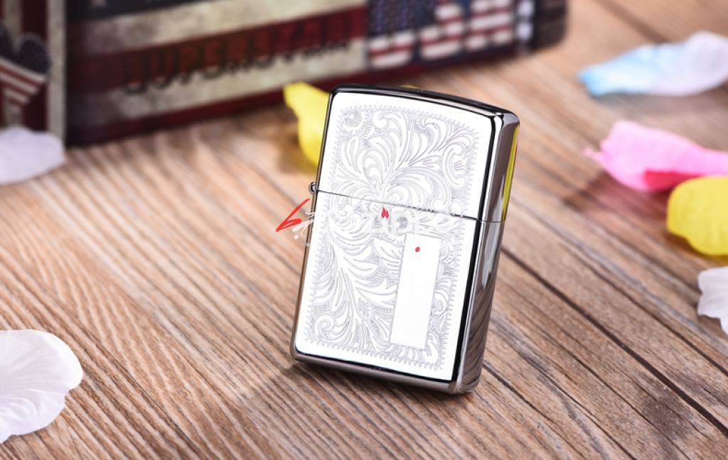 Bật Lửa Zippo Mạ Chrome Hoa Văn Ý - Sku 352 – Zippo Venetian Chrome