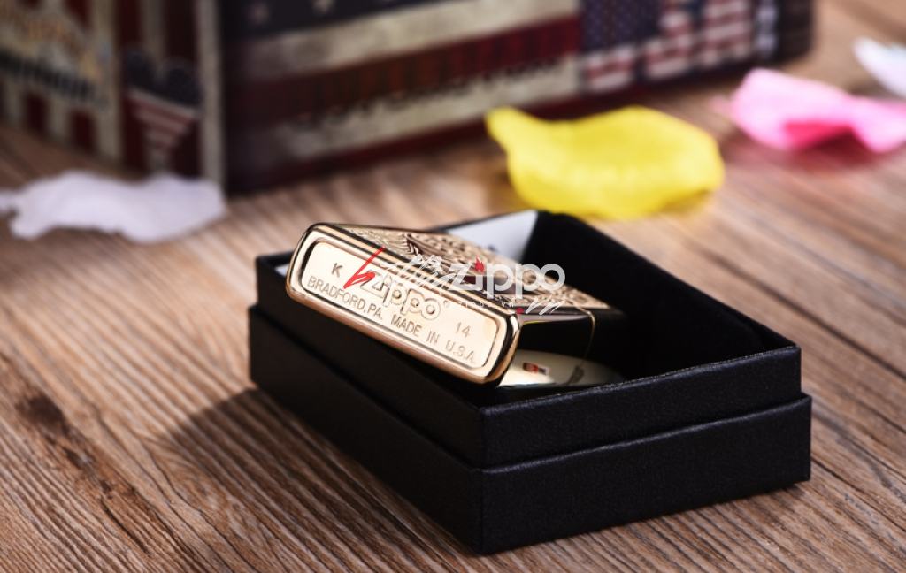 Bật Lửa Zippo đồng vàng hoa văn Ý - Zippo 352B – Zippo Venetian Brass