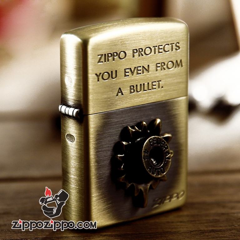 Bật lửa Zippo khắc nổi hình viên đạn