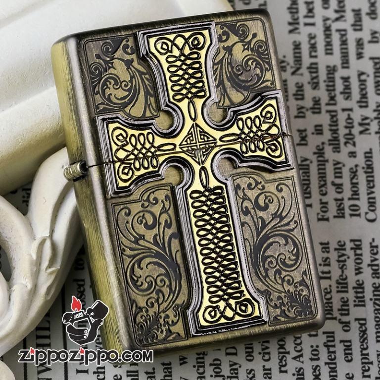 Bật lửa Zippo Đồng khắc họa tiết Keliduosi CREDOS