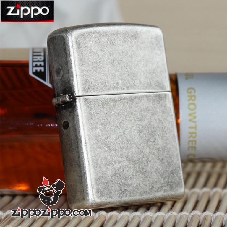 Bật Lửa Zippo Vỏ Dày Mạ Chrome Màu Bạc Giả Cổ - SKU 28973 – Zippo Armor Antique Silver Plate