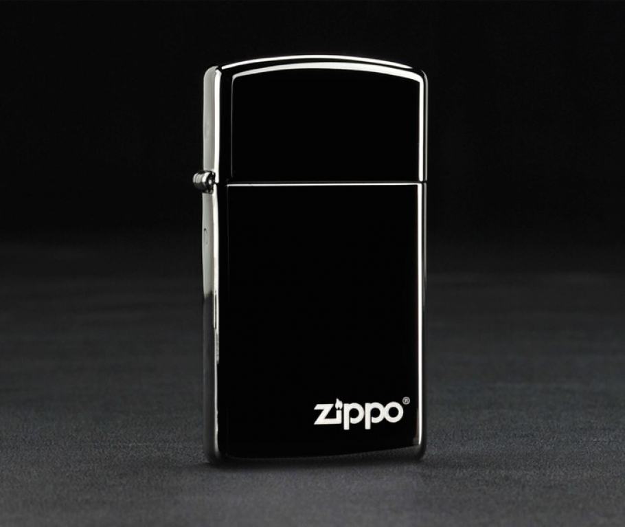Bật Lửa Zippo Bản Nhỏ Sơn Màu Đen Đậm - Logo Zippo SKU 28123ZL – Zippo Slim Ebony With Zippo Logo