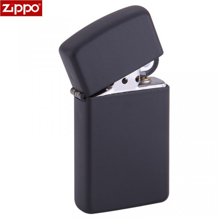 Bật Lửa Zippo Bản Nhỏ Sơn Màu Đen - SKU 1618 – Zippo Slim Black Matte