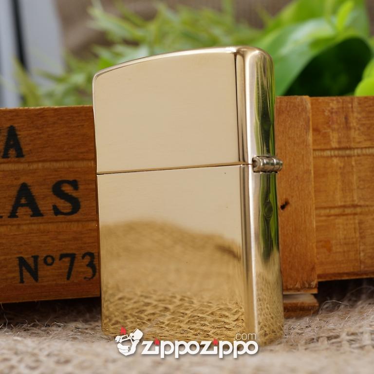 Bật lửa zippo vàng bóng khắc xe vespa