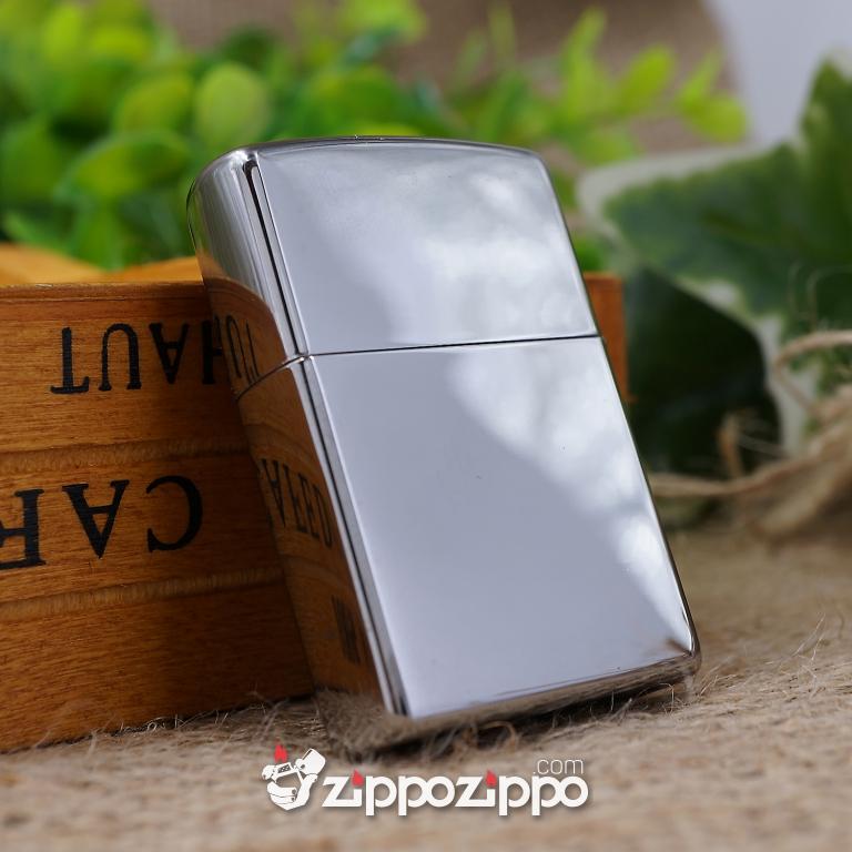 Bật lửa zippo mầu bạc khắc quân bài ái bích ( xì dách )