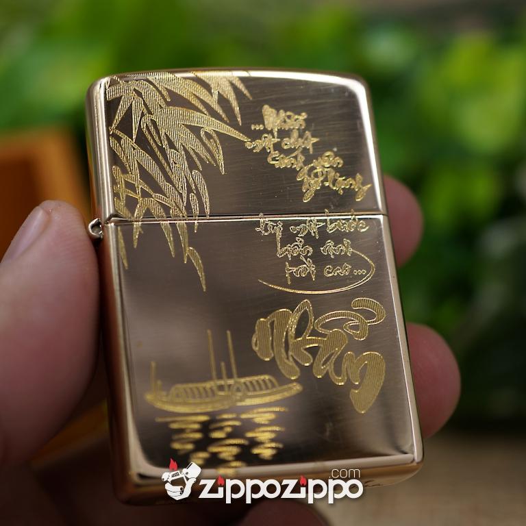 bật lửa zippo đồng khắc chữa nhẫn
