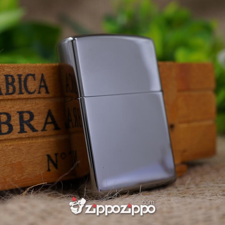 Zippo Màu Đen Bóng Khắc Phật Mạ Vàng