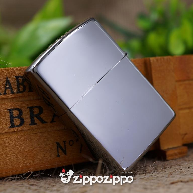 Zippo Màu Đen Bóng Khắc Phật Mạ Vàng