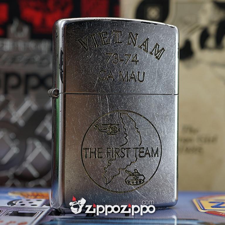 Bật lửa zippo chiến tranh việt nam sản xuất 2017 (Cà Mau 73-74)