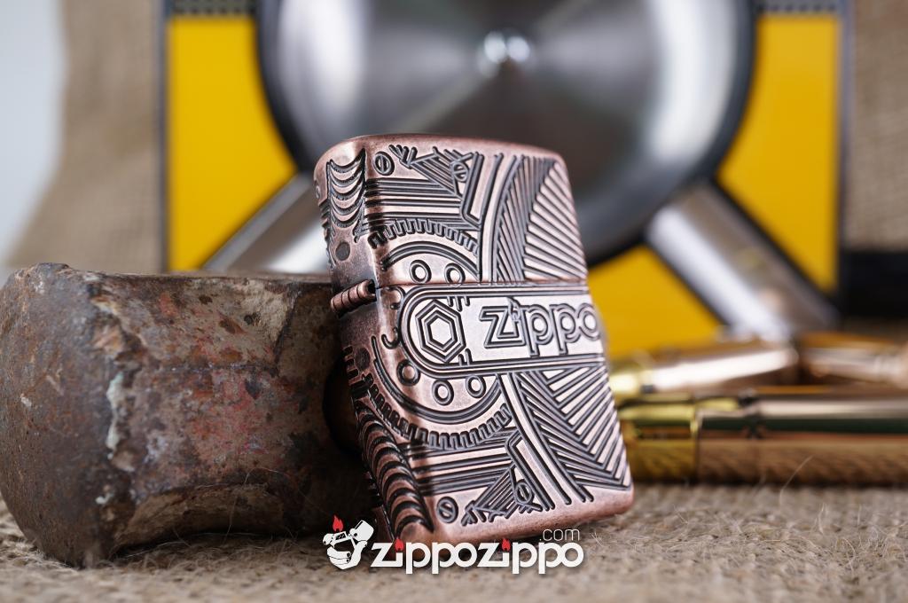 Zippo copper khắc 4 mặt 29523