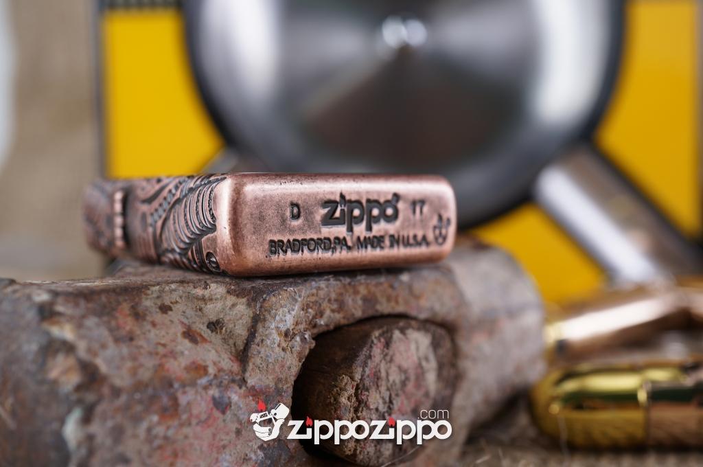 Zippo copper khắc 4 mặt 29523