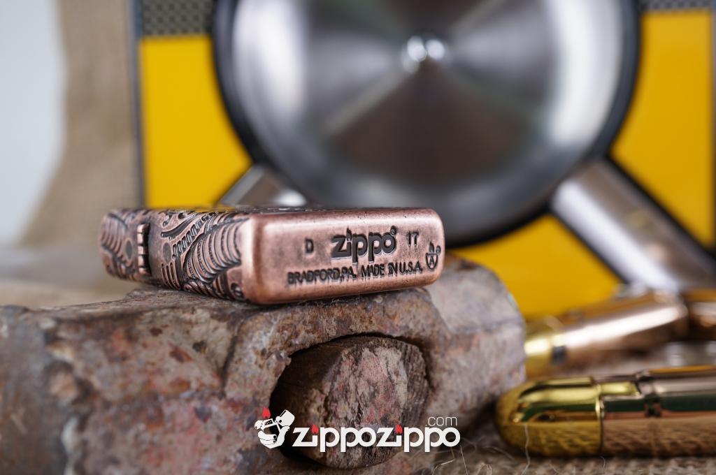 Zippo copper khắc 4 mặt 29523