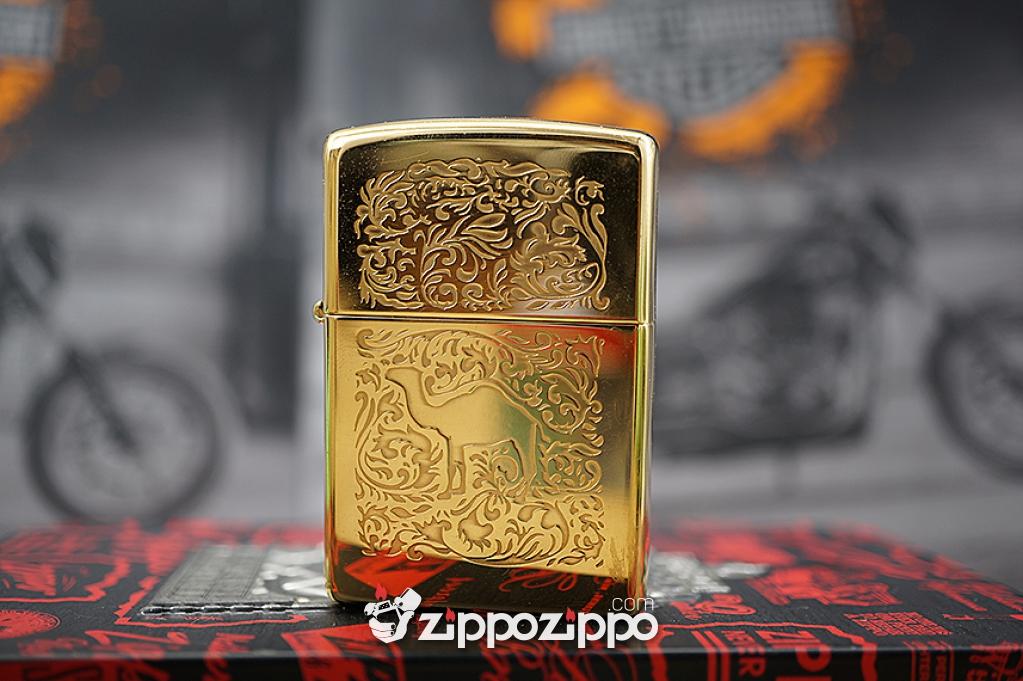 Zippo cổ Camel Mạ Vàng 22k sản xuất năm (1995)