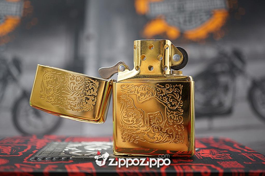 Zippo cổ Camel Mạ Vàng 22k sản xuất năm (1995)