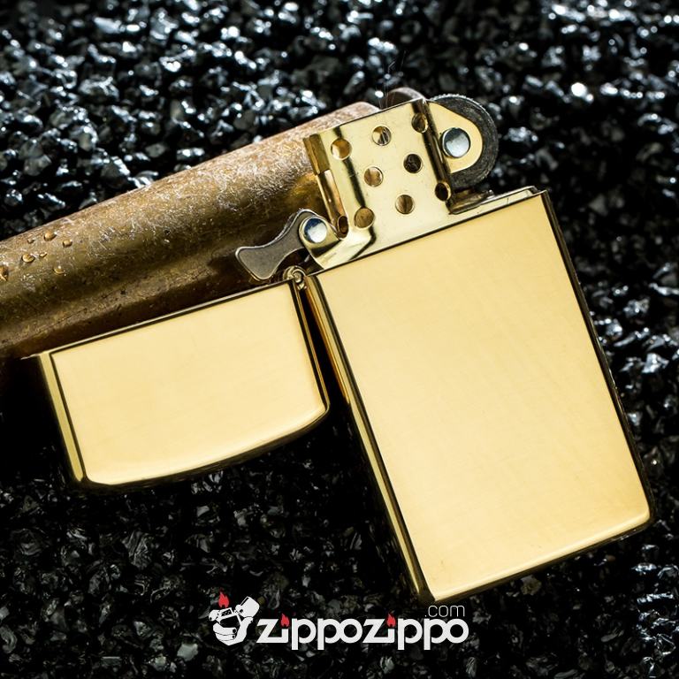 Bật Lửa Zippo Bản Nhỏ Đồng Vàng Trơn Bóng - SKU 1654B – Zippo Slim High Polish Brass