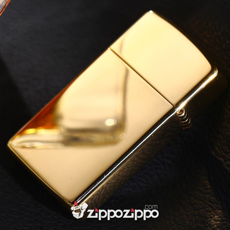 Bật Lửa Zippo Bản Nhỏ Đồng Vàng Trơn Bóng - SKU 1654B – Zippo Slim High Polish Brass