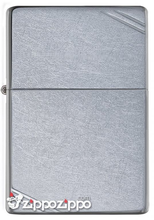 Bật Lửa Zippo Mạ Chrome Nền Xước Bụi - SKU 267 – Zippo Vintage Street Chrome