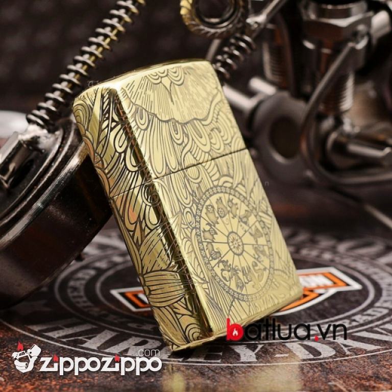 Zippo Chính Hãng Đồng Khắc 12 Con Giáp Tuổi Rắn