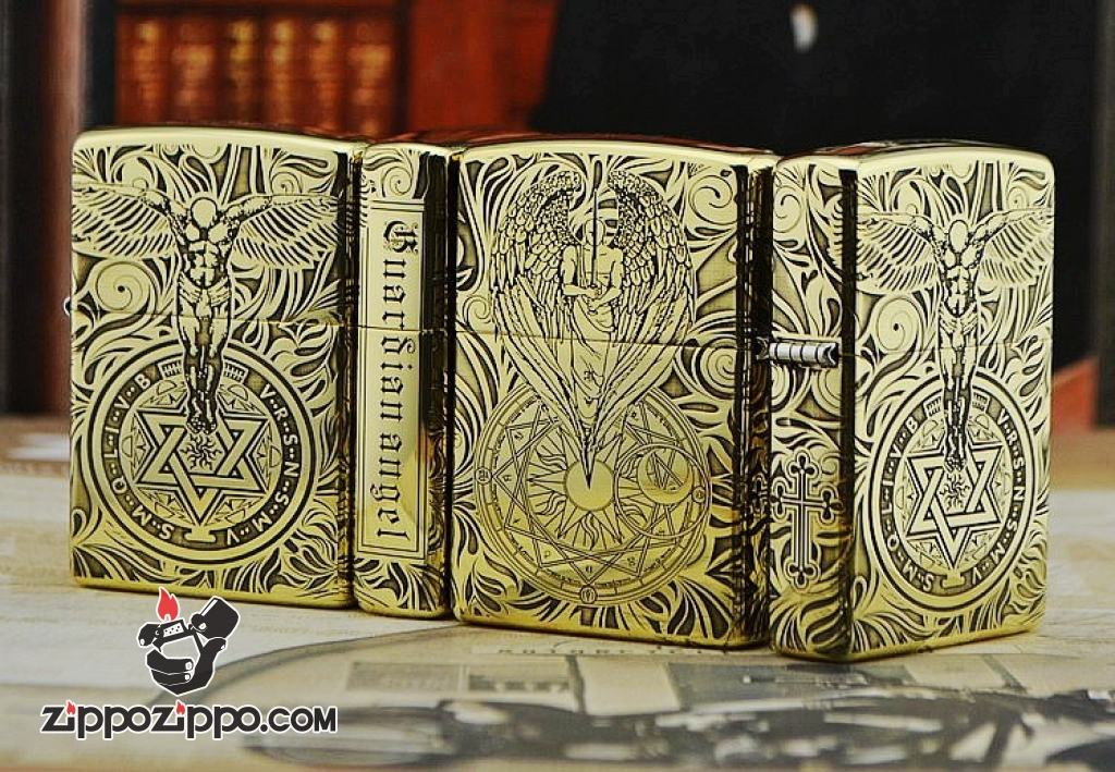 Bật lửa Zippo chính hãng Đồng Bóng khắc thiên thần