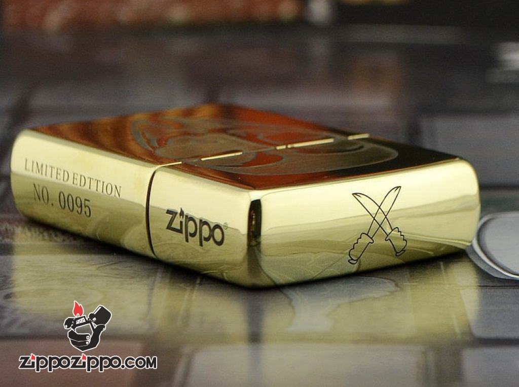 Zippo Chính Hãng Đồng Bóng Khắc Mặt Nạ V Of Vendetta bản ARMOR