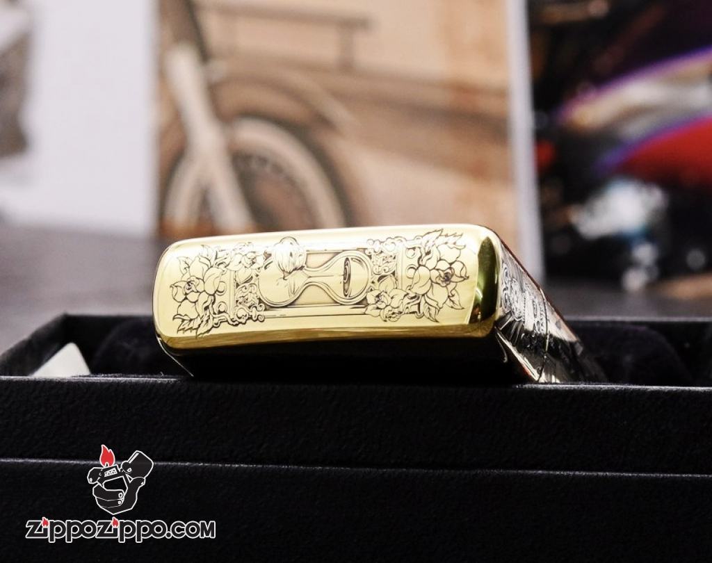 Zippo chính hãng đồng khắc hình cô gái sexy quyến rũ bản armor
