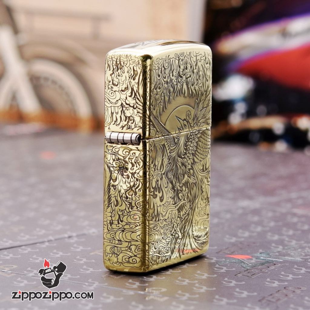 Bật Lửa Zippo Chính Hãng Chạm Khắc Chim Phượng Hoàng