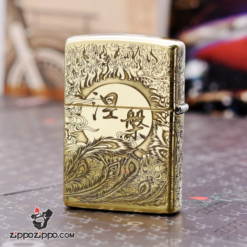 Bật Lửa Zippo Chính Hãng Phiên Bản Armor Chạm Khắc Chim Phượng Hoàng
