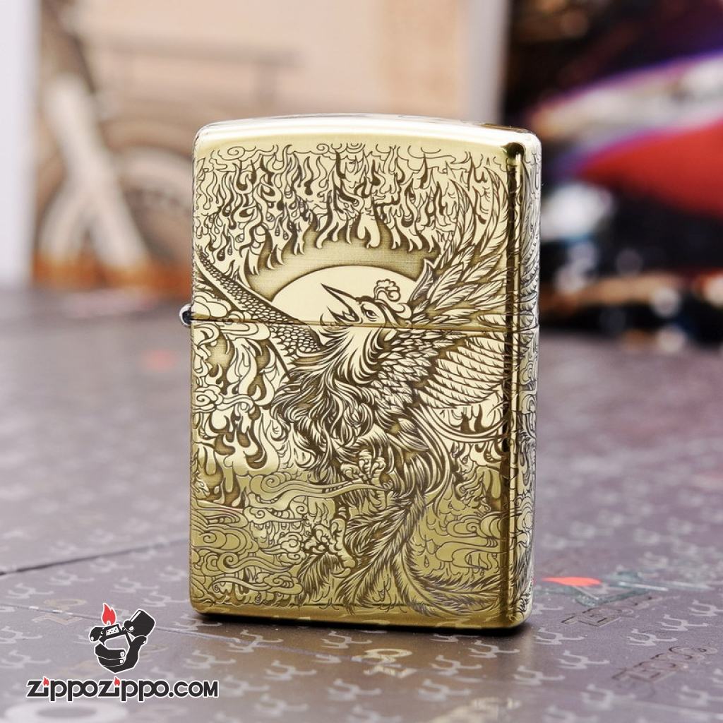 Bật Lửa Zippo Chính Hãng Chạm Khắc Chim Phượng Hoàng