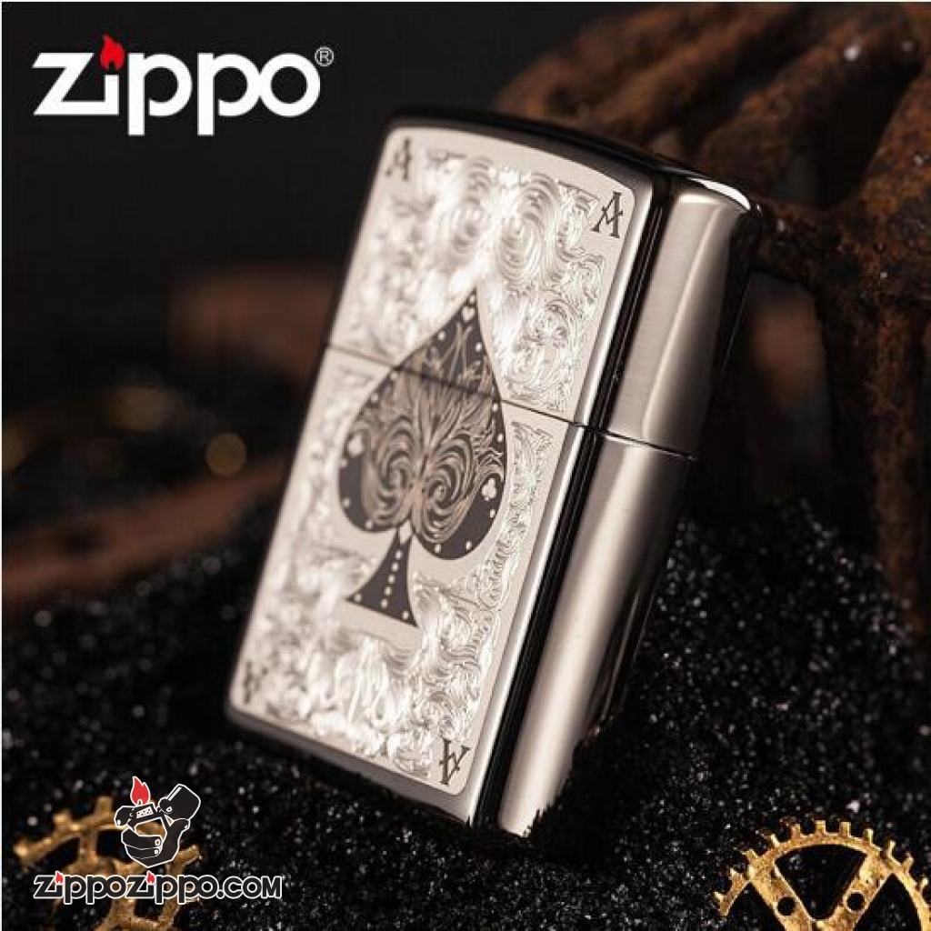 Bật lửa Zippo chính hãng In hình lá bài Át Bích