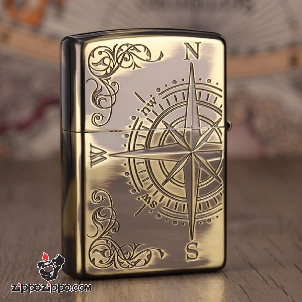 Zippo chính hãng ốp gỗ hoa văn