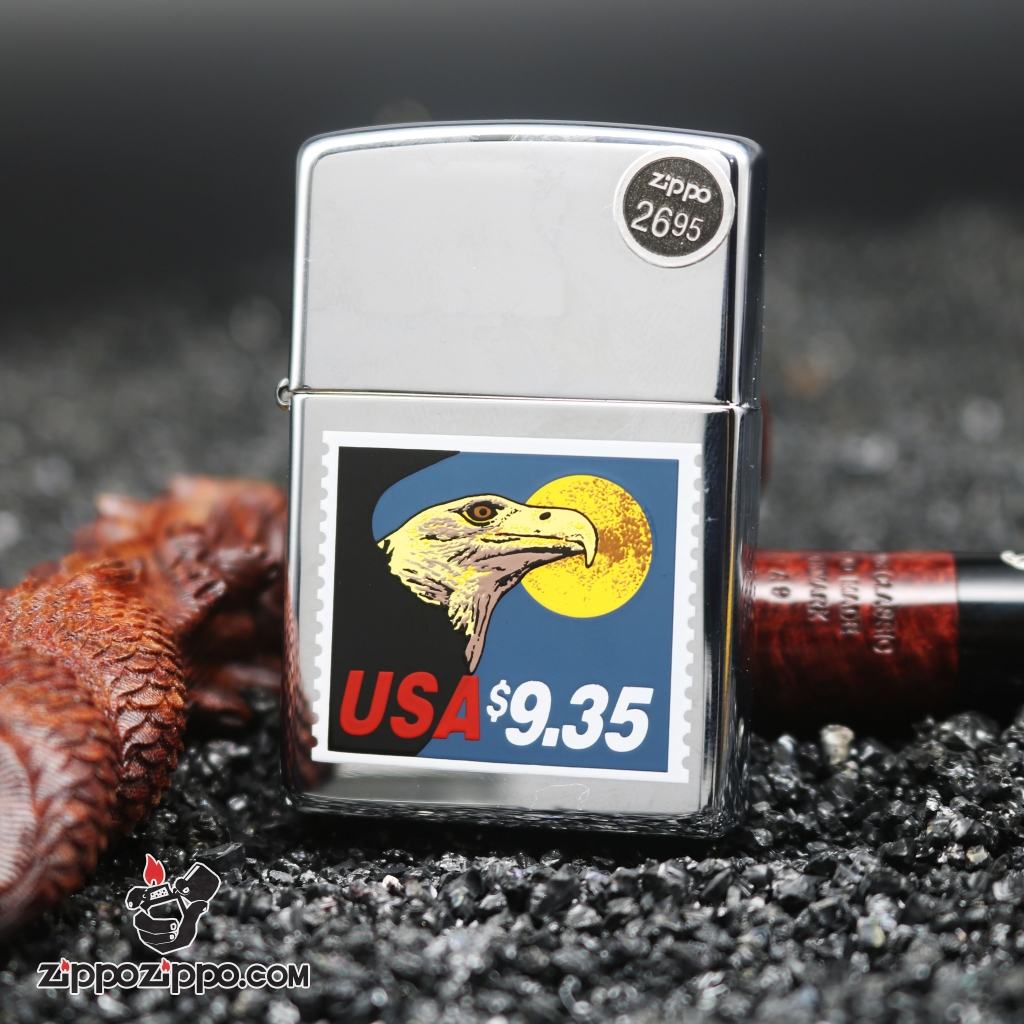 Bật lửa zippo cổ logo tem hình chim XIII (1997)