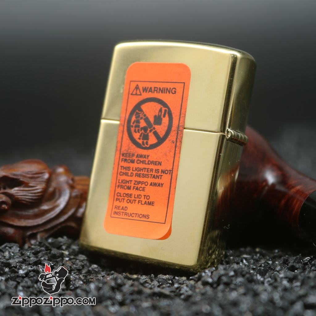 Bật Lửa Zippo Cổ Vàng bóng tầu chiến Sản Xuất Năm XII (1996 )