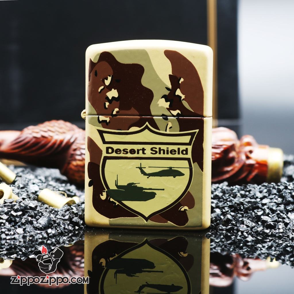 Zippo cổ dàn ri Desert Shield 1989
