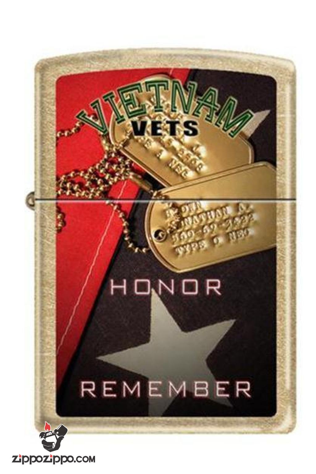zippo chiến tranh việt nam thẻ bài vỏ đồng