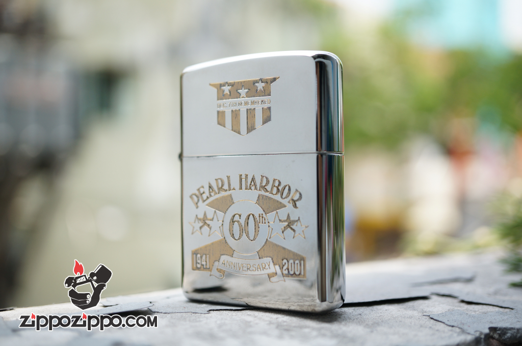 Bật lửa zippo Cổ khắc pearl harbor Sản xuất năm XVI - 2000