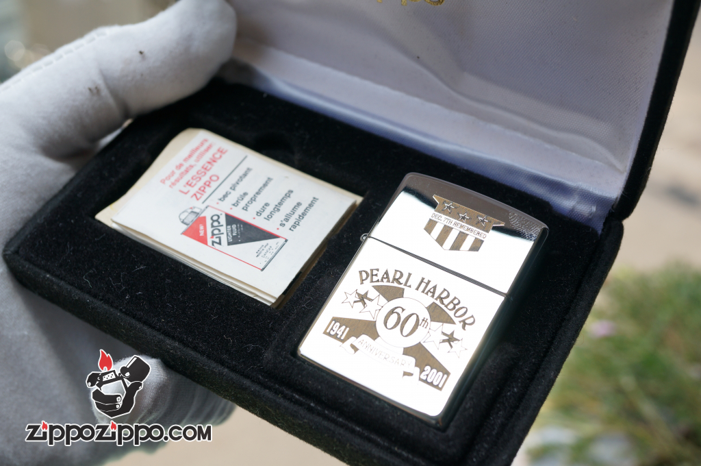 Bật lửa zippo Cổ khắc pearl harbor Sản xuất năm XVI - 2000