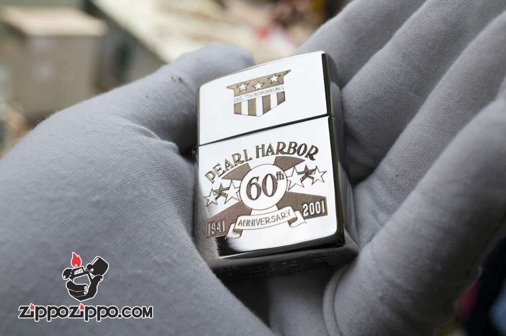 Bật lửa zippo Cổ khắc pearl harbor Sản xuất năm XVI - 2000