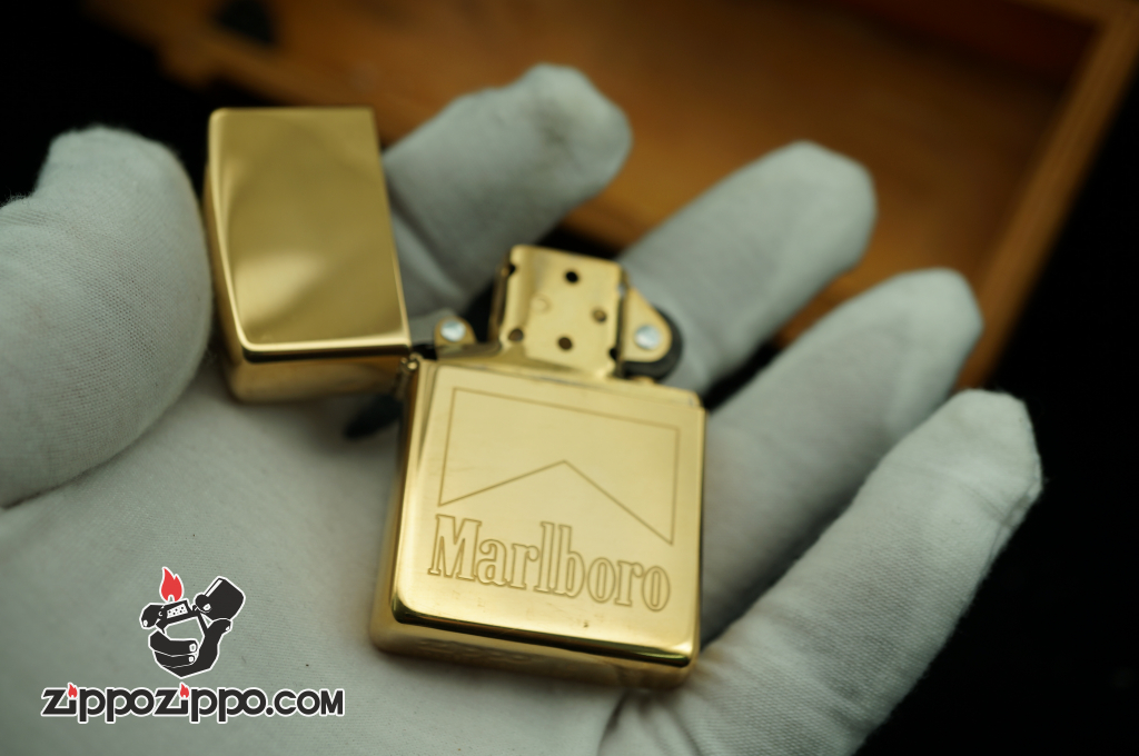 zippo cổ vàng mạ marlboro