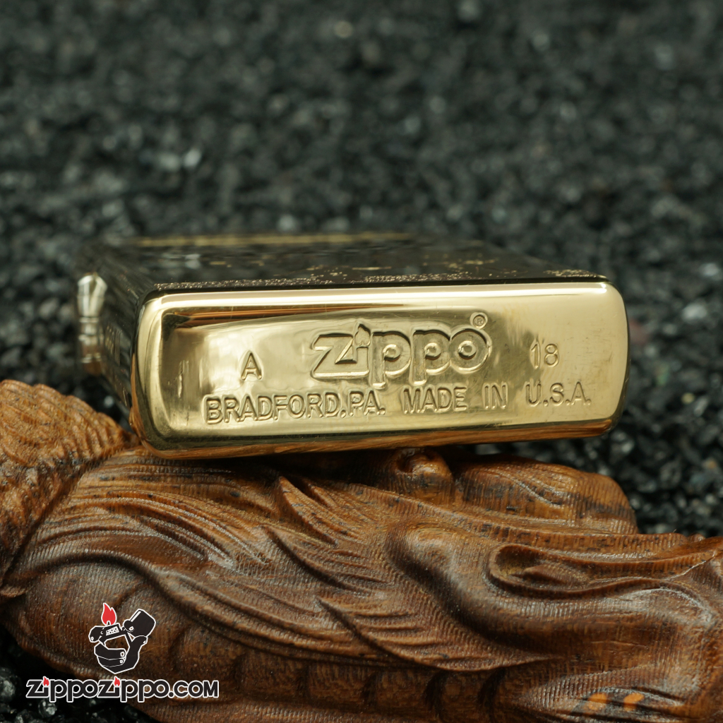 zippo đồng nguyên chất khắc cha con bản giới hạn