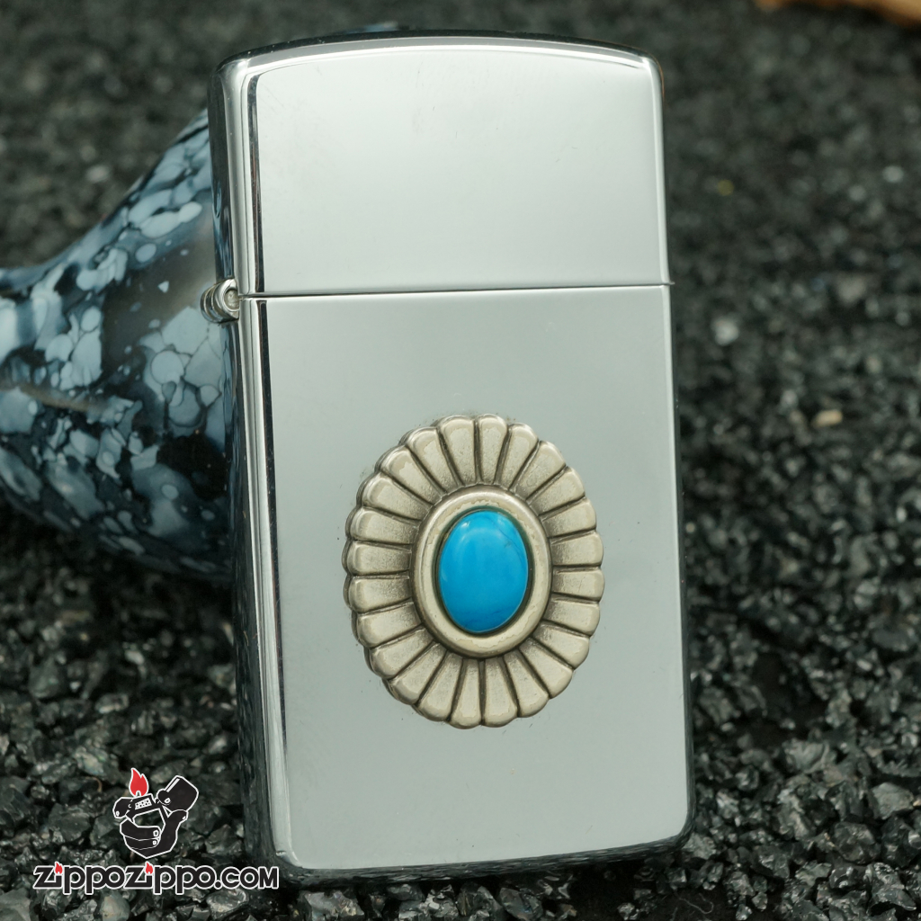 zippo cổ mini đính đá sản xuất năm 2001