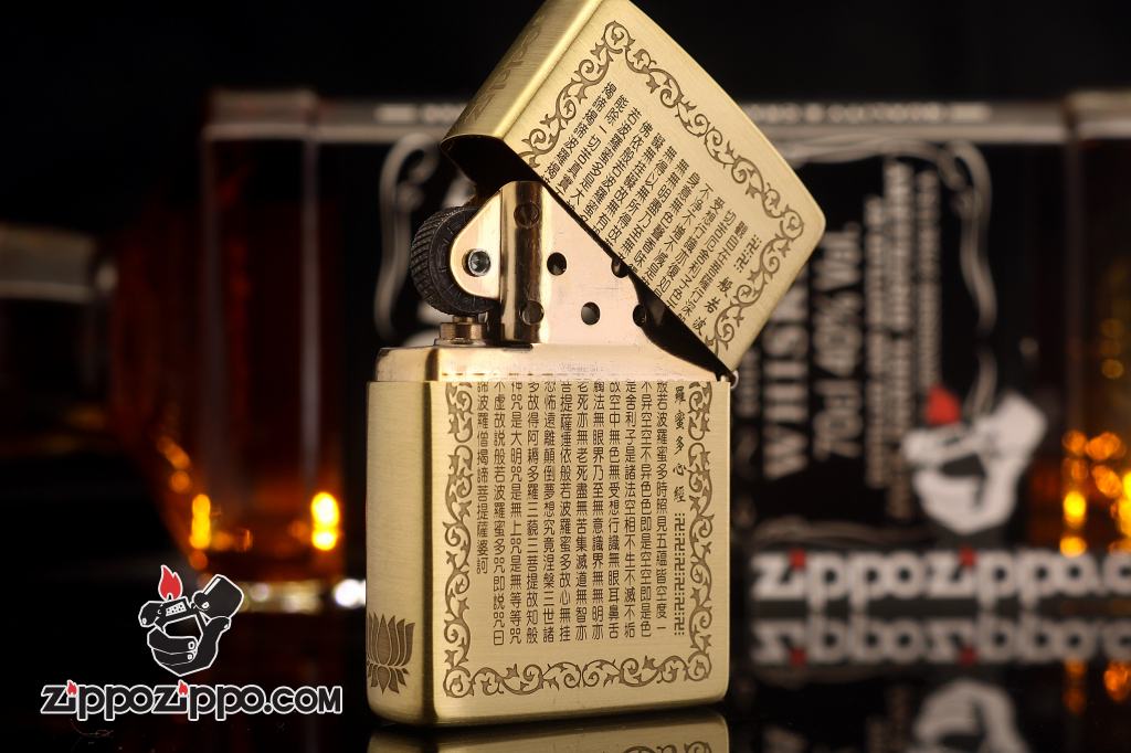 Bật lửa Zippo chất liệu đồng khắc Đức Phật Thích Ca Mâu Ni