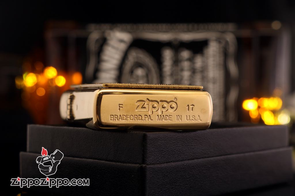 Bật Lửa Zippo Màu Đồng khắc Hãng Rượu Jim Beam