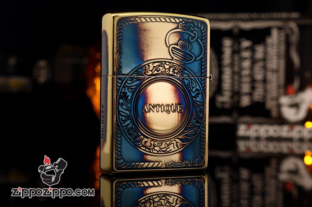 Zippo chính hãng đồng đốt hình đồng hồ